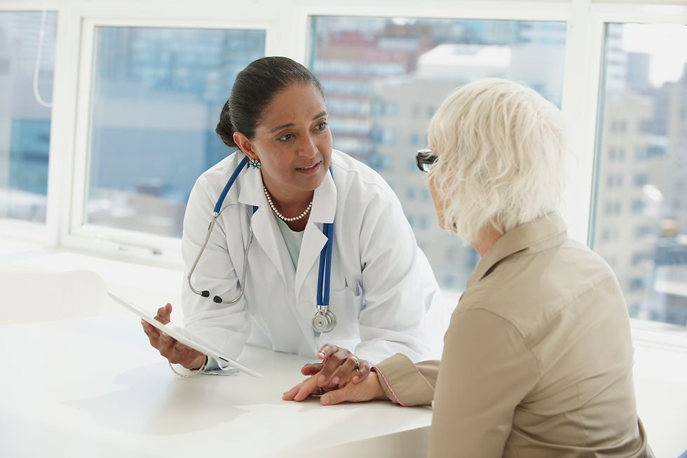 Doctor taking to a patient